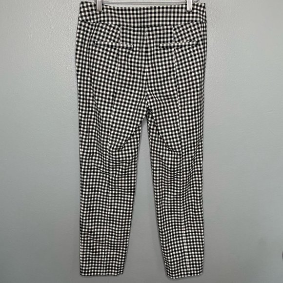 ANN TAYLOR LOFT Black/White Gingham Julie Pants sz 2 - Picture 3 of 6